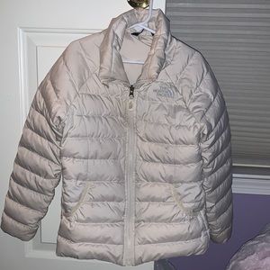 Kids Cream North Face coat